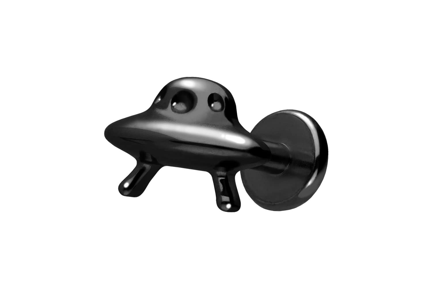Titan Labret Piercing mit Push Fit UFO